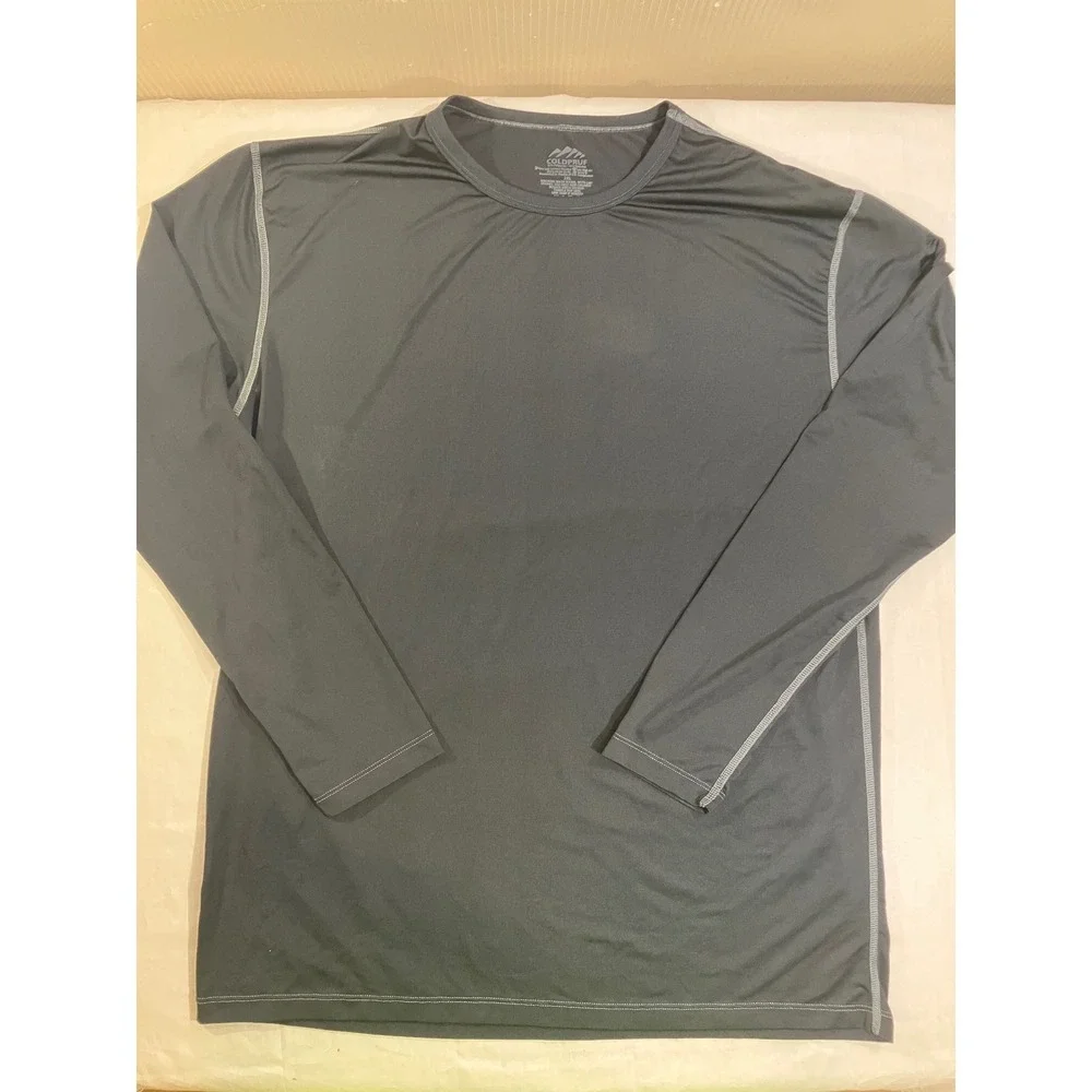 ColdPruf Mens 2XL Gray Long‎ Sleeve Thermal Layer Top 49-89-52-82 Compression